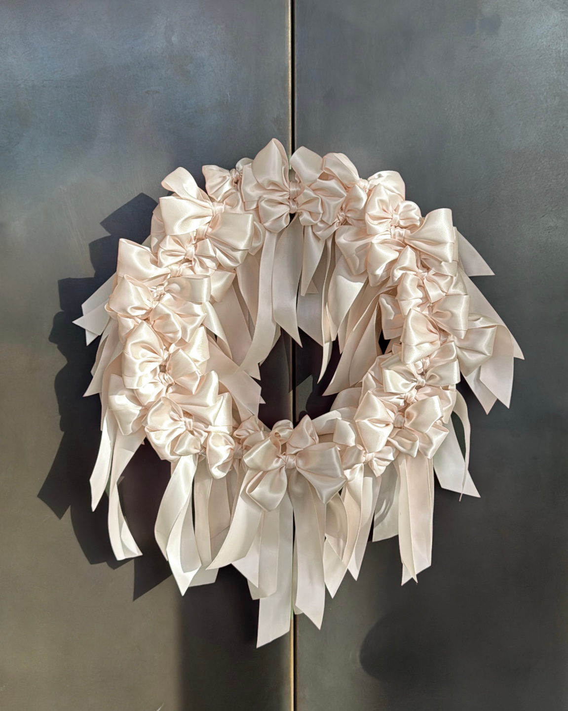 Ivory Satin Bow Napkin Ring Set — The Ribbon on Top
